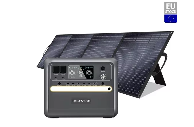 Комплект Портативна Енергийна Станция 2400W TALLPOWER V2400 Слънчев Панел 200W